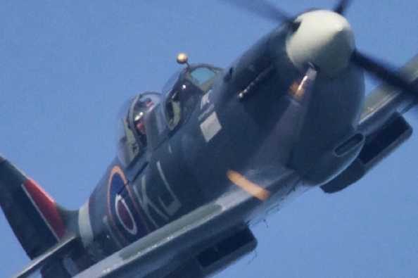 15 September 2021 - 15-44-17
I tried to snap every single flyover, therefore the September album is full of Spit pix. This is the closest front end on shot of G-ILDA.
-------------------
Spitfire G-ILDA over Dartmouth & Kingswear